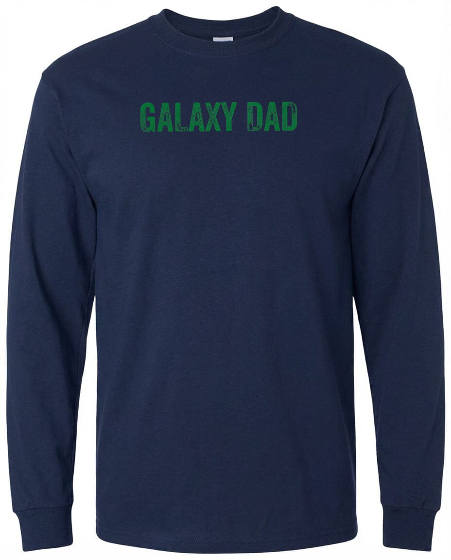 Adult Galaxy Dad Chest Logo T Shirt | Hoodie | Long Sleeve | Sweatshirt | Crew Neck | Tank Top Fiesta Doodle waterproof vinyl sticker. dishwasher safe outdoor sticker.