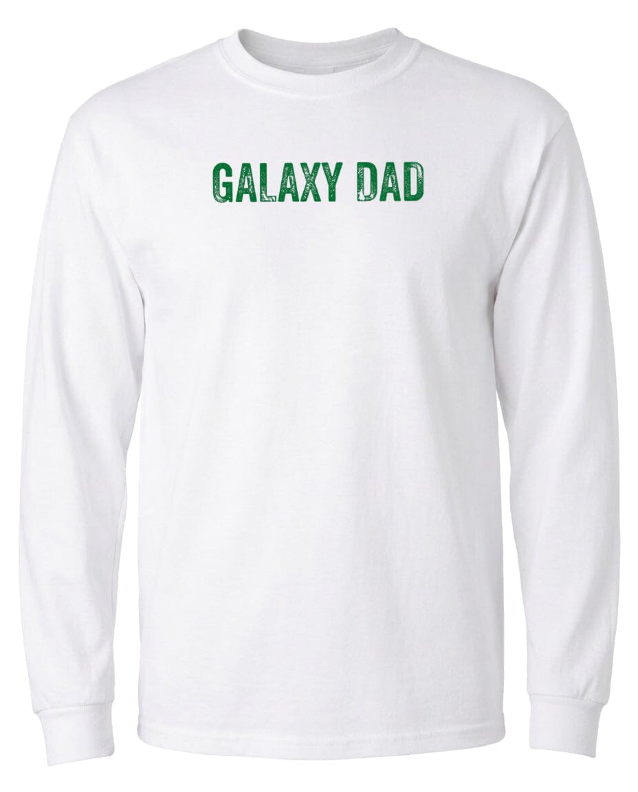 Adult Galaxy Dad Chest Logo T Shirt | Hoodie | Long Sleeve | Sweatshirt | Crew Neck | Tank Top Fiesta Doodle waterproof vinyl sticker. dishwasher safe outdoor sticker.