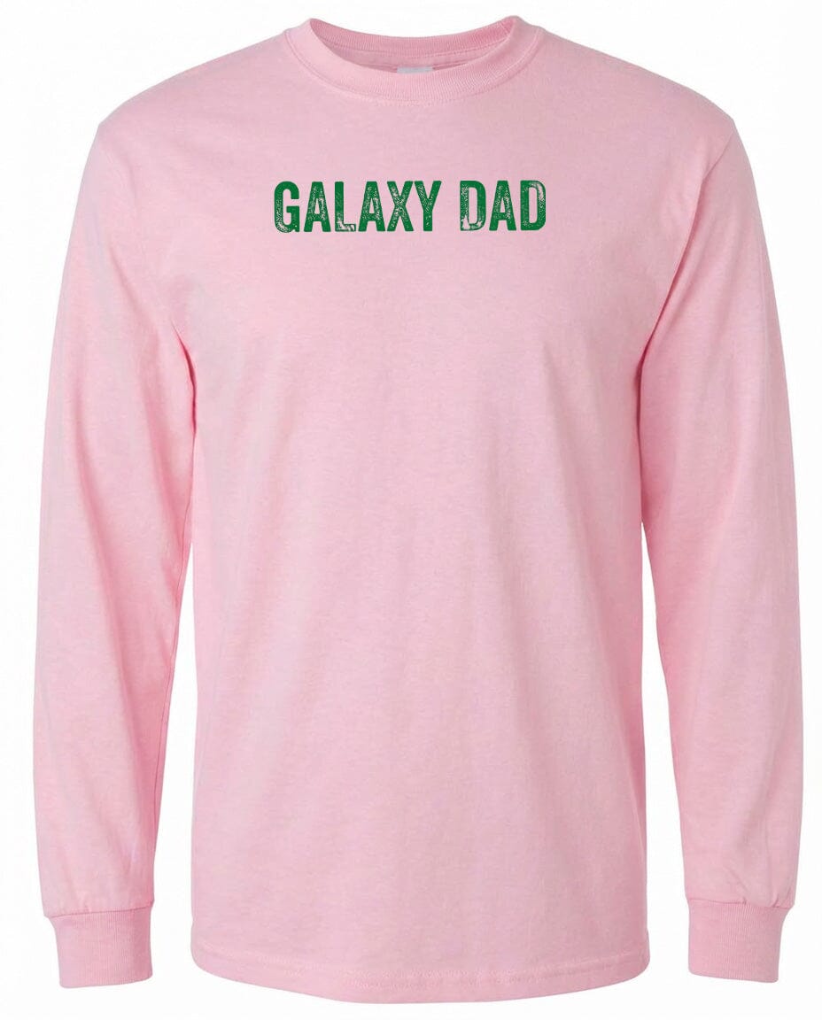 Adult Galaxy Dad Chest Logo T Shirt | Hoodie | Long Sleeve | Sweatshirt | Crew Neck | Tank Top Fiesta Doodle waterproof vinyl sticker. dishwasher safe outdoor sticker.