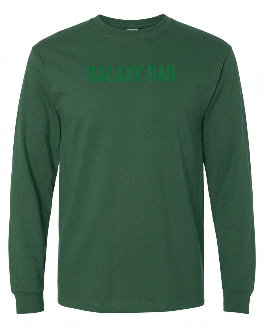 Adult Galaxy Dad Chest Logo T Shirt | Hoodie | Long Sleeve | Sweatshirt | Crew Neck | Tank Top Fiesta Doodle waterproof vinyl sticker. dishwasher safe outdoor sticker.