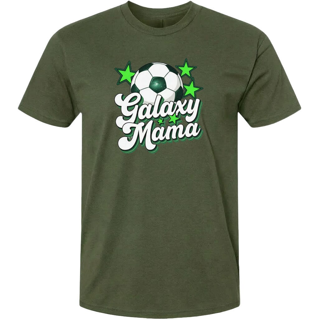 ADULT Galaxy Mama Chest Logo T Shirt | Hoodie | Long Sleeve | Sweatshirt | Crew Neck | Tank Top 2 Fiesta Doodle T Shirt XS Military Green waterproof vinyl sticker. dishwasher safe outdoor sticker.
