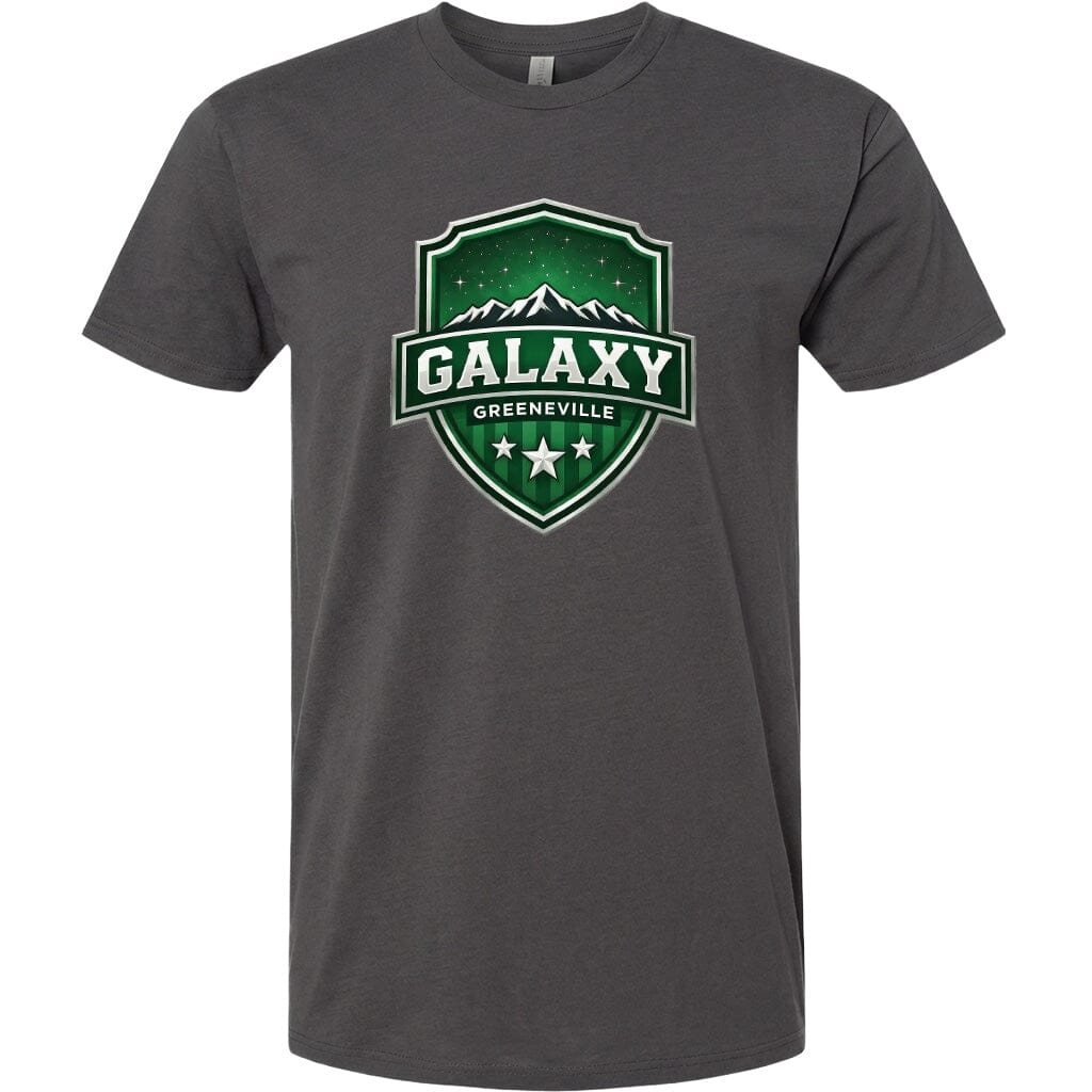 ADULT Galaxy Official Logo Chest Logo T Shirt | Hoodie | Long Sleeve | Sweatshirt | Crew Neck | Tank Top Fiesta Doodle T Shirt XS Charcoal waterproof vinyl sticker. dishwasher safe outdoor sticker.