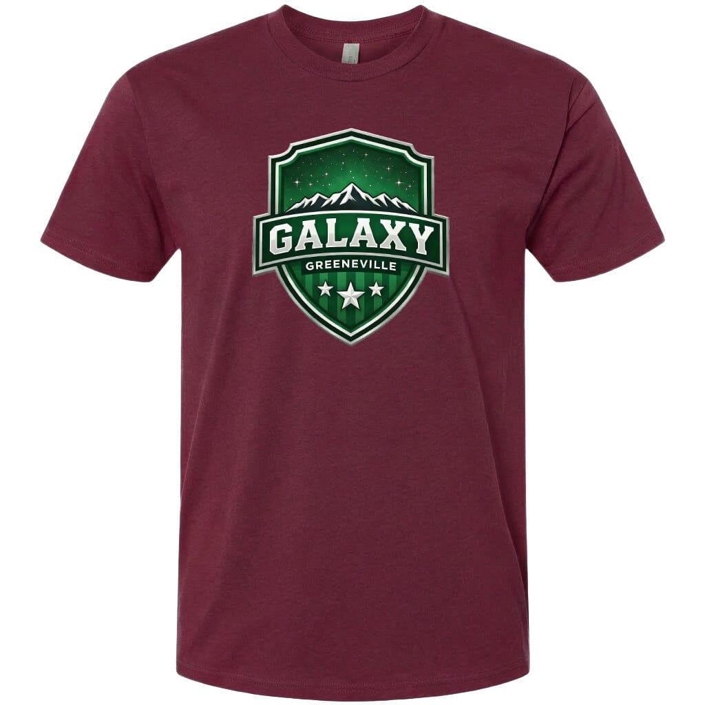 ADULT Galaxy Official Logo Chest Logo T Shirt | Hoodie | Long Sleeve | Sweatshirt | Crew Neck | Tank Top Fiesta Doodle T Shirt XS Maroon waterproof vinyl sticker. dishwasher safe outdoor sticker.