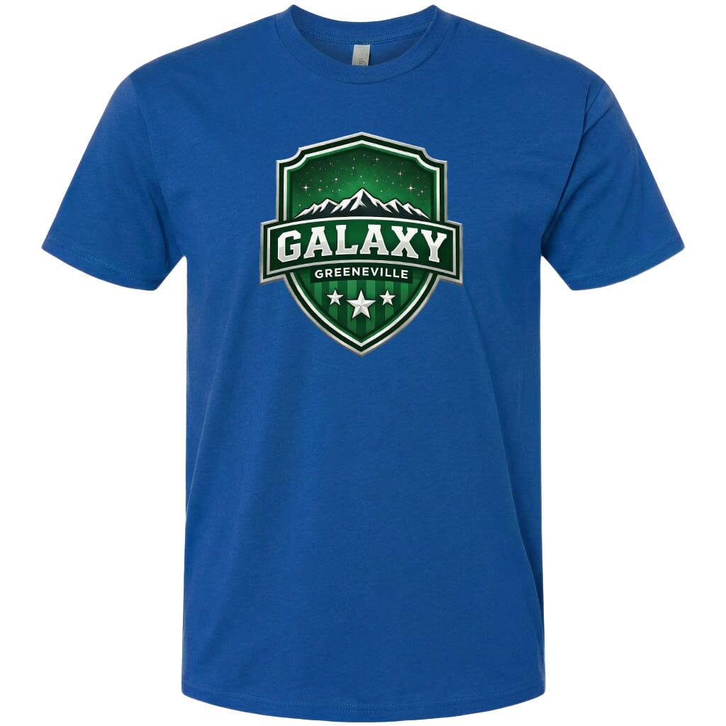 ADULT Galaxy Official Logo Chest Logo T Shirt | Hoodie | Long Sleeve | Sweatshirt | Crew Neck | Tank Top Fiesta Doodle T Shirt XS Royal Blue waterproof vinyl sticker. dishwasher safe outdoor sticker.