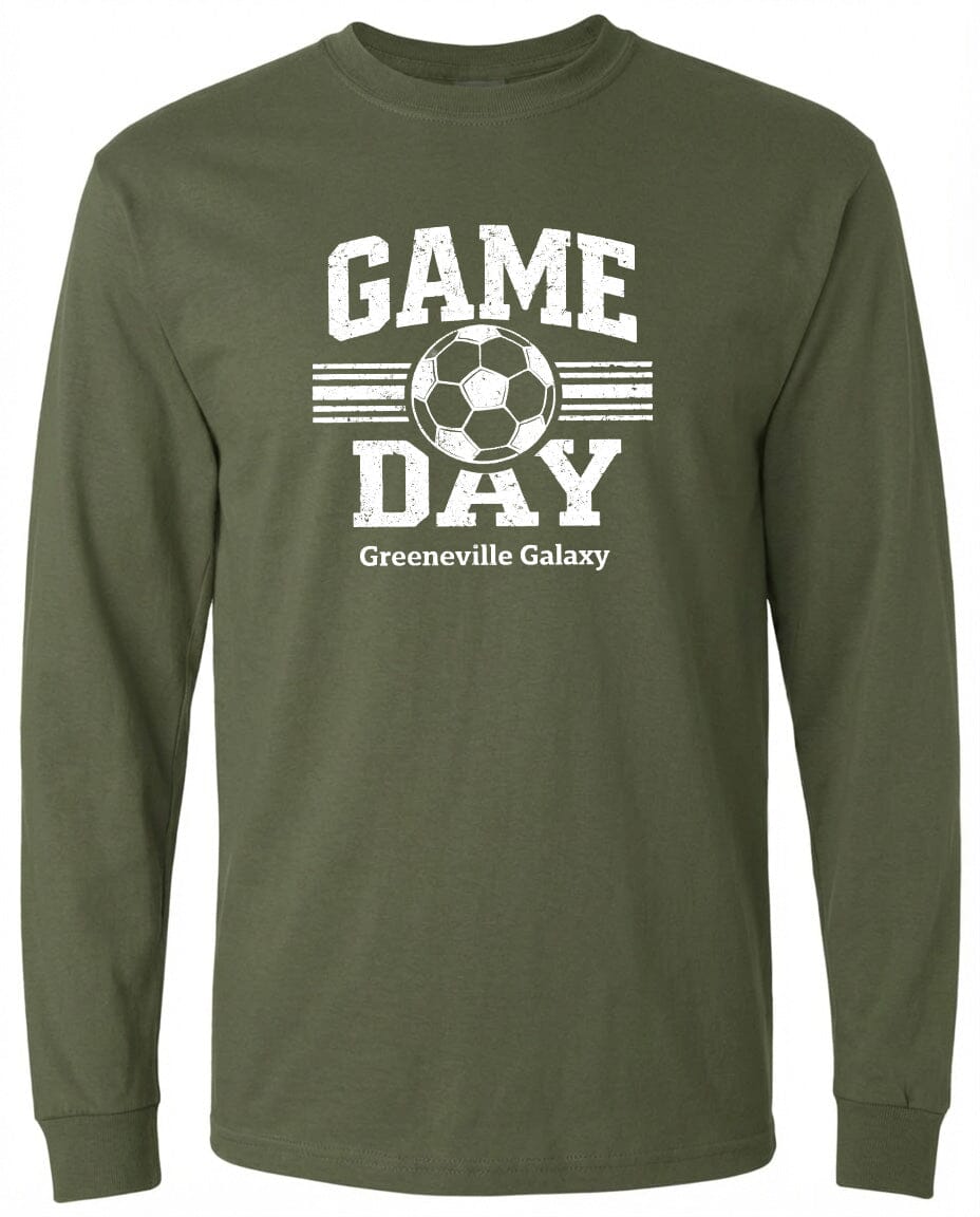 ADULT Game Day Greeneville Galaxy Chest Logo T Shirt | Hoodie | Long Sleeve | Sweatshirt | Crew Neck | Tank Top Fiesta Doodle waterproof vinyl sticker. dishwasher safe outdoor sticker.