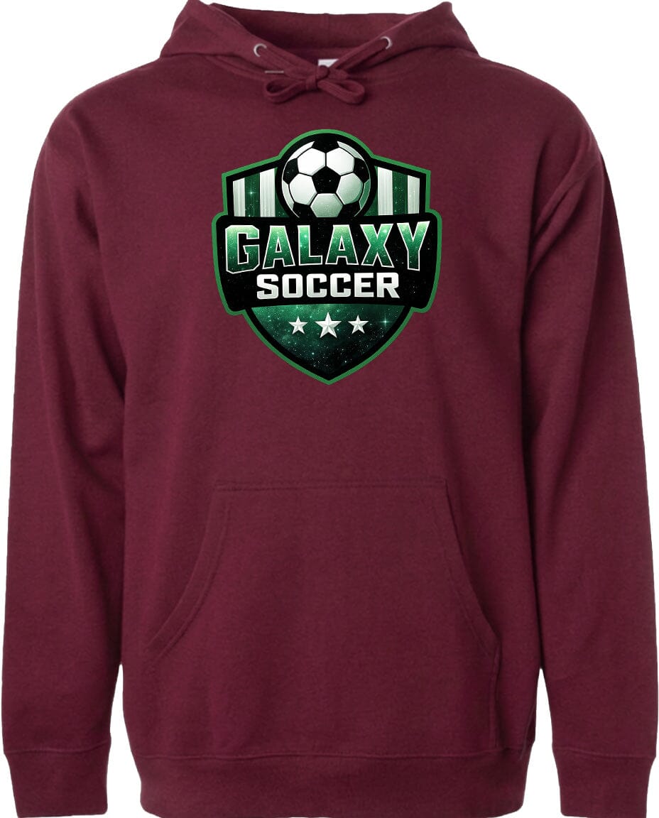 Adult Glittery Galaxy Crest Soccer Chest Logo T Shirt | Hoodie | Long Sleeve | Sweatshirt | Crew Neck | Tank Top Fiesta Doodle waterproof vinyl sticker. dishwasher safe outdoor sticker.