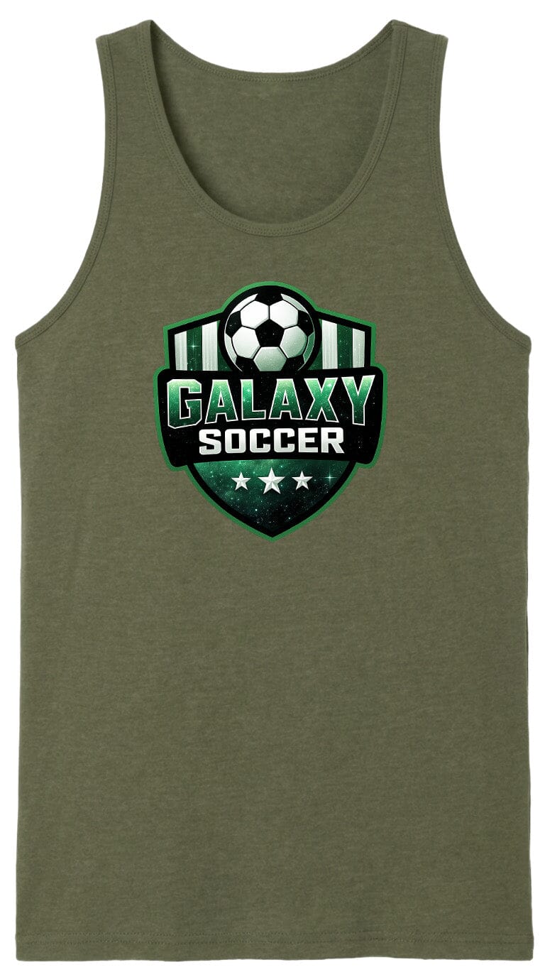 Adult Glittery Galaxy Crest Soccer Chest Logo T Shirt | Hoodie | Long Sleeve | Sweatshirt | Crew Neck | Tank Top Fiesta Doodle waterproof vinyl sticker. dishwasher safe outdoor sticker.
