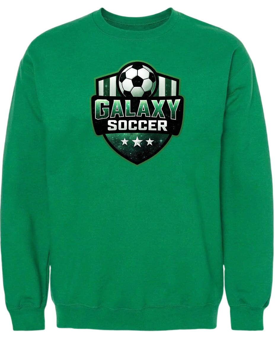 Adult Glittery Galaxy Crest Soccer Chest Logo T Shirt | Hoodie | Long Sleeve | Sweatshirt | Crew Neck | Tank Top Fiesta Doodle waterproof vinyl sticker. dishwasher safe outdoor sticker.