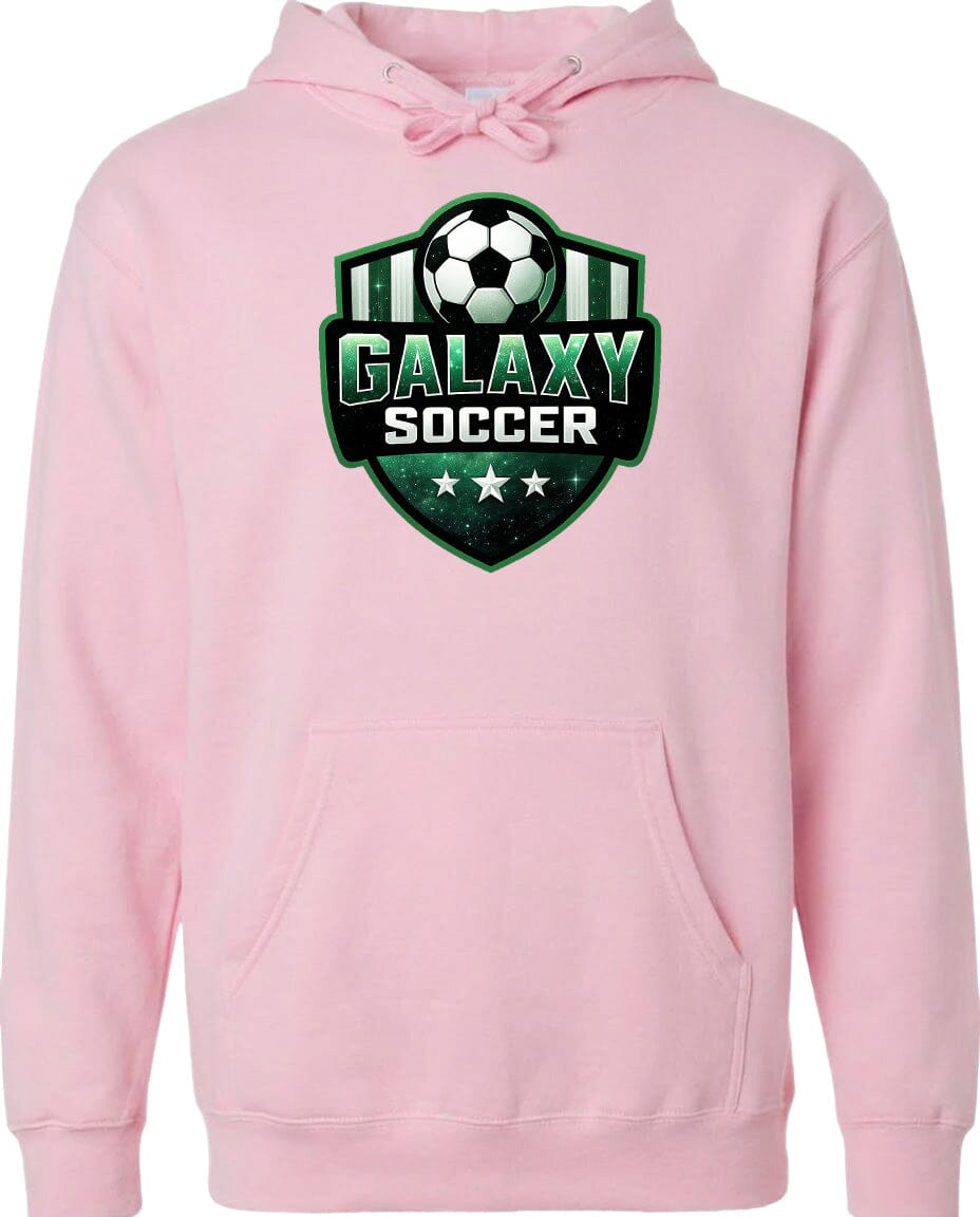 Adult Glittery Galaxy Crest Soccer Chest Logo T Shirt | Hoodie | Long Sleeve | Sweatshirt | Crew Neck | Tank Top Fiesta Doodle waterproof vinyl sticker. dishwasher safe outdoor sticker.