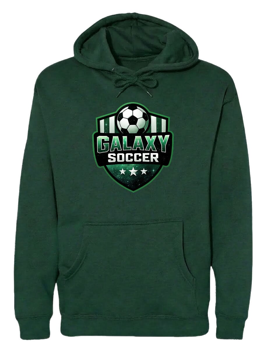 Adult Glittery Galaxy Crest Soccer Chest Logo T Shirt | Hoodie | Long Sleeve | Sweatshirt | Crew Neck | Tank Top Fiesta Doodle waterproof vinyl sticker. dishwasher safe outdoor sticker.