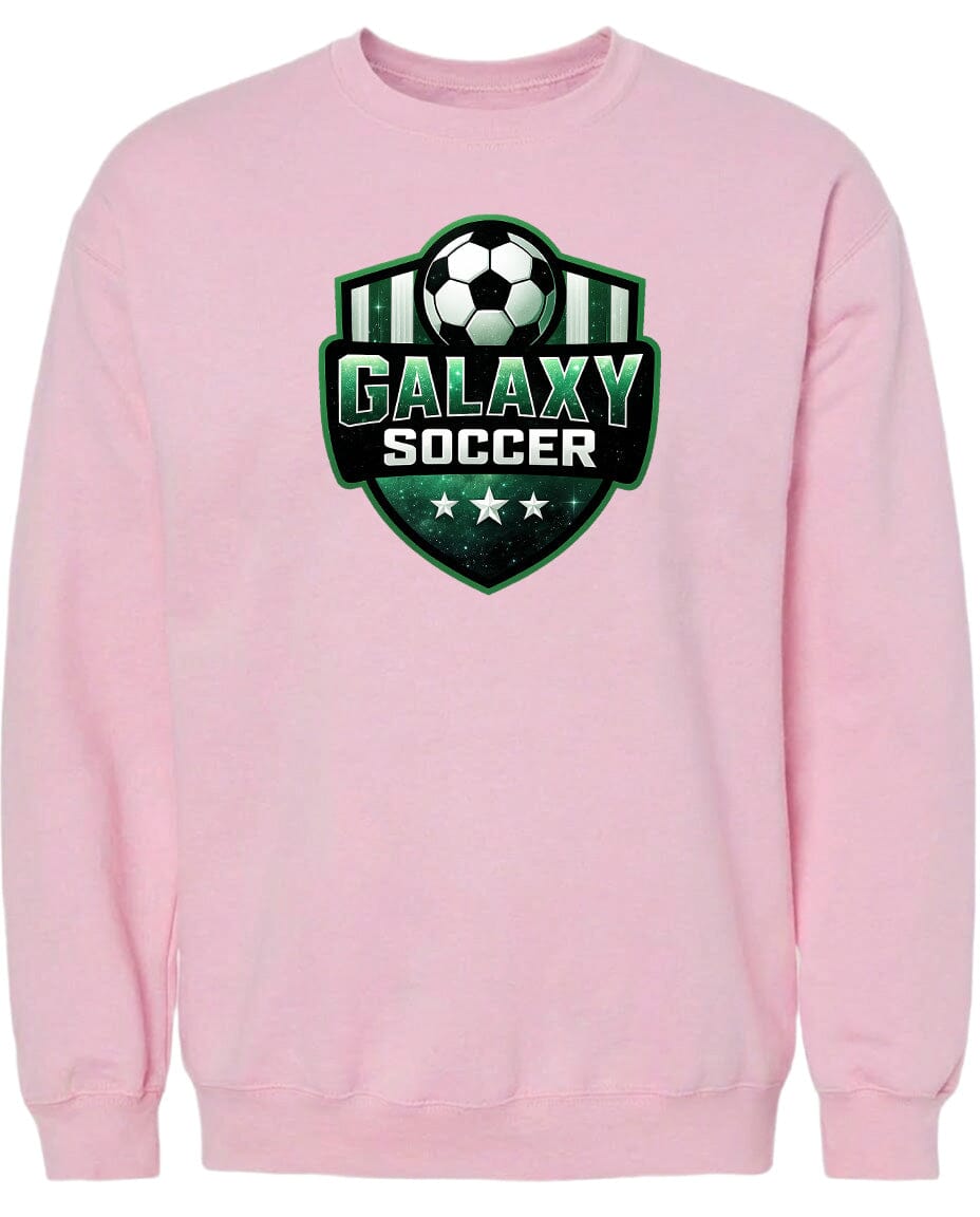 Adult Glittery Galaxy Crest Soccer Chest Logo T Shirt | Hoodie | Long Sleeve | Sweatshirt | Crew Neck | Tank Top Fiesta Doodle waterproof vinyl sticker. dishwasher safe outdoor sticker.