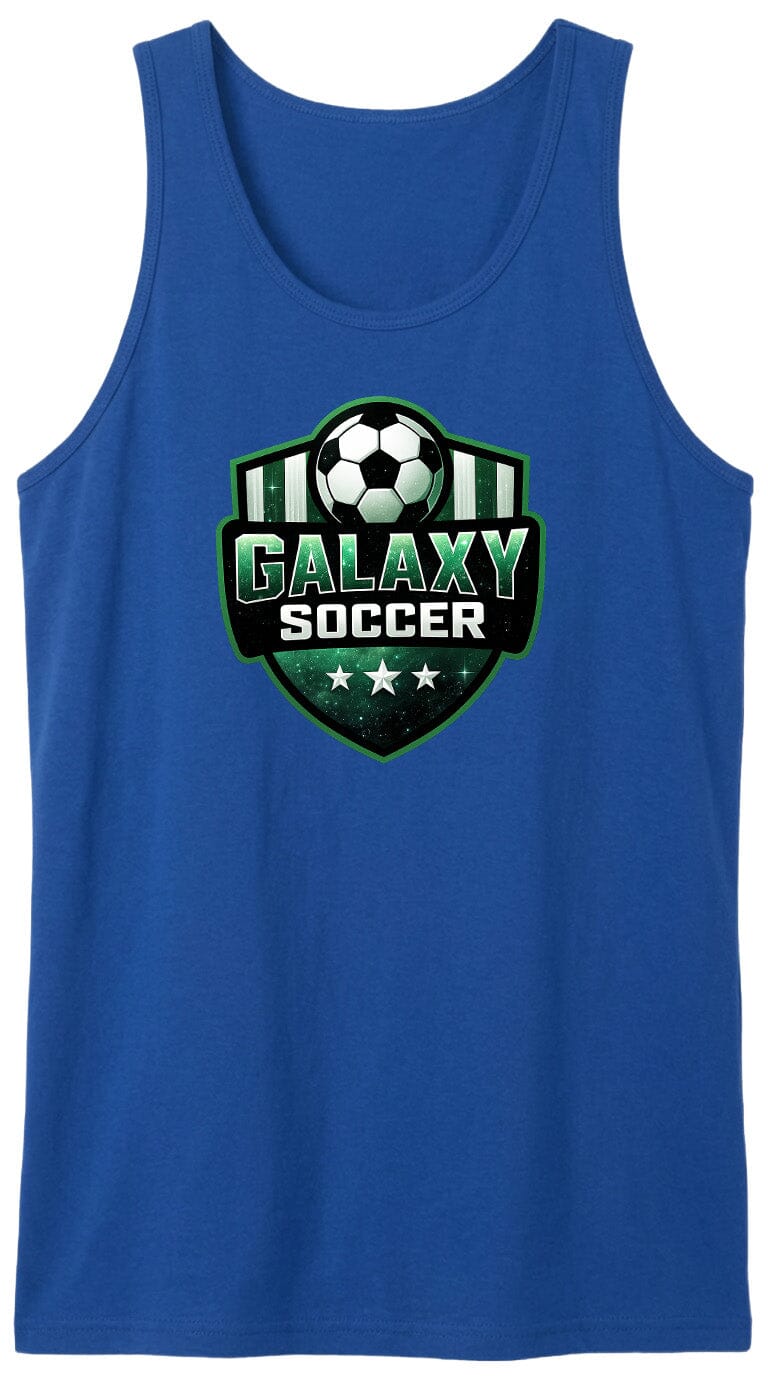 Adult Glittery Galaxy Crest Soccer Chest Logo T Shirt | Hoodie | Long Sleeve | Sweatshirt | Crew Neck | Tank Top Fiesta Doodle waterproof vinyl sticker. dishwasher safe outdoor sticker.