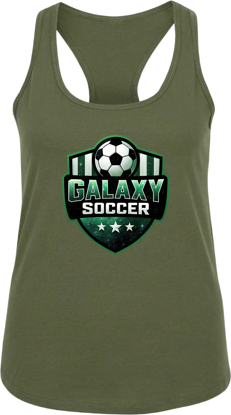 Adult Glittery Galaxy Crest Soccer Chest Logo T Shirt | Hoodie | Long Sleeve | Sweatshirt | Crew Neck | Tank Top Fiesta Doodle waterproof vinyl sticker. dishwasher safe outdoor sticker.
