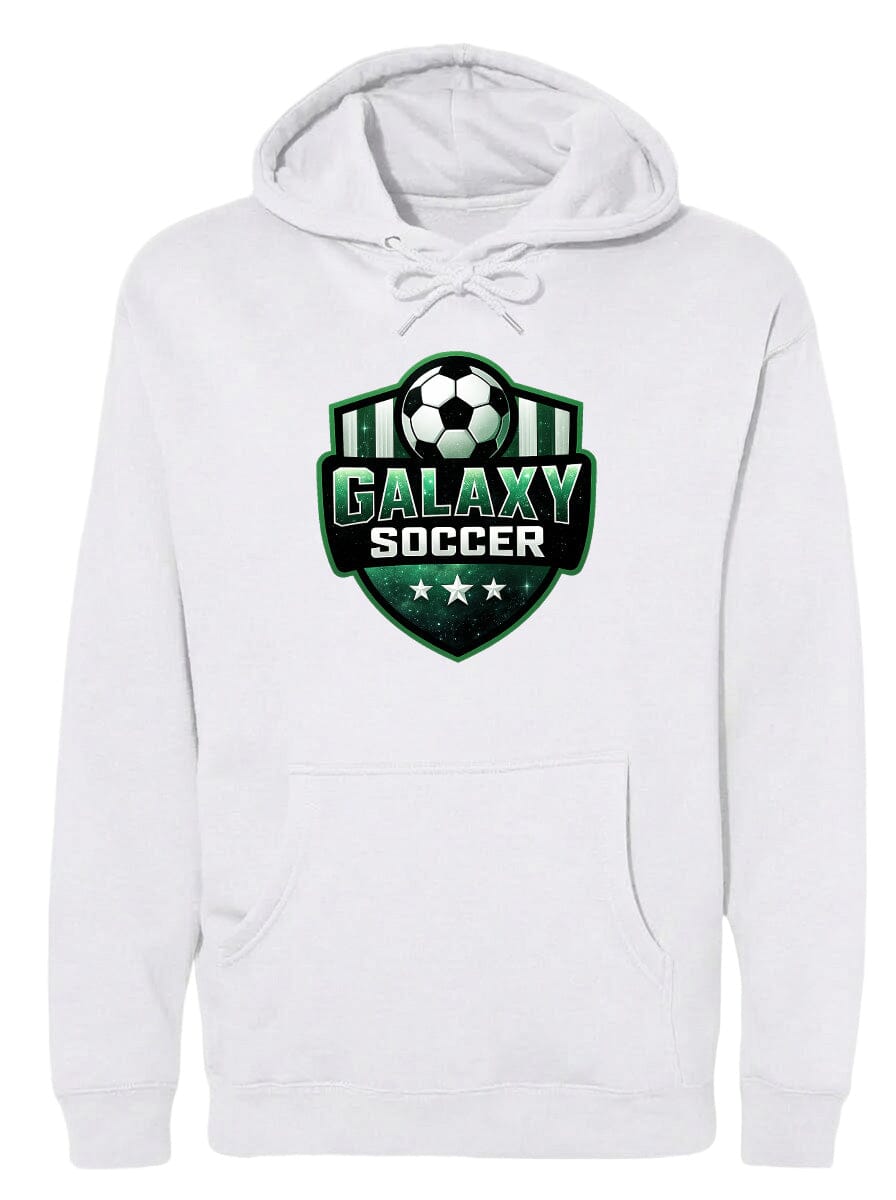 Adult Glittery Galaxy Crest Soccer Chest Logo T Shirt | Hoodie | Long Sleeve | Sweatshirt | Crew Neck | Tank Top Fiesta Doodle waterproof vinyl sticker. dishwasher safe outdoor sticker.