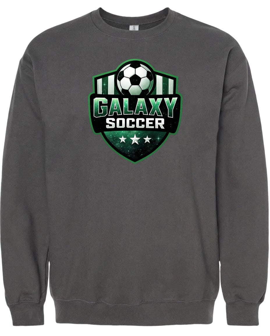 Adult Glittery Galaxy Crest Soccer Chest Logo T Shirt | Hoodie | Long Sleeve | Sweatshirt | Crew Neck | Tank Top Fiesta Doodle waterproof vinyl sticker. dishwasher safe outdoor sticker.