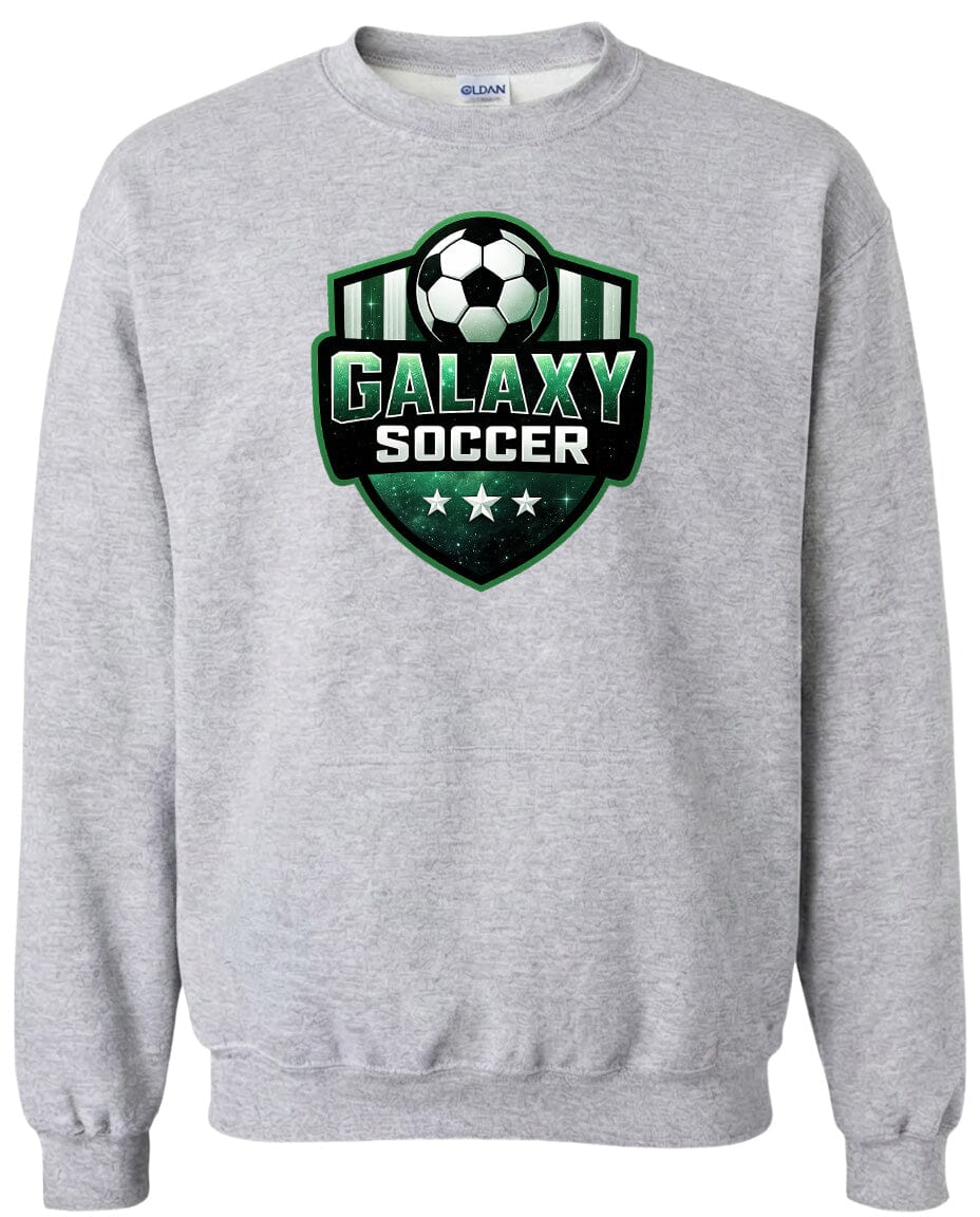 Adult Glittery Galaxy Crest Soccer Chest Logo T Shirt | Hoodie | Long Sleeve | Sweatshirt | Crew Neck | Tank Top Fiesta Doodle waterproof vinyl sticker. dishwasher safe outdoor sticker.