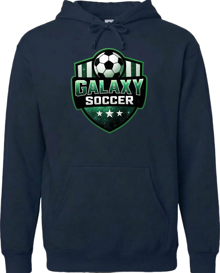 Adult Glittery Galaxy Crest Soccer Chest Logo T Shirt | Hoodie | Long Sleeve | Sweatshirt | Crew Neck | Tank Top Fiesta Doodle waterproof vinyl sticker. dishwasher safe outdoor sticker.