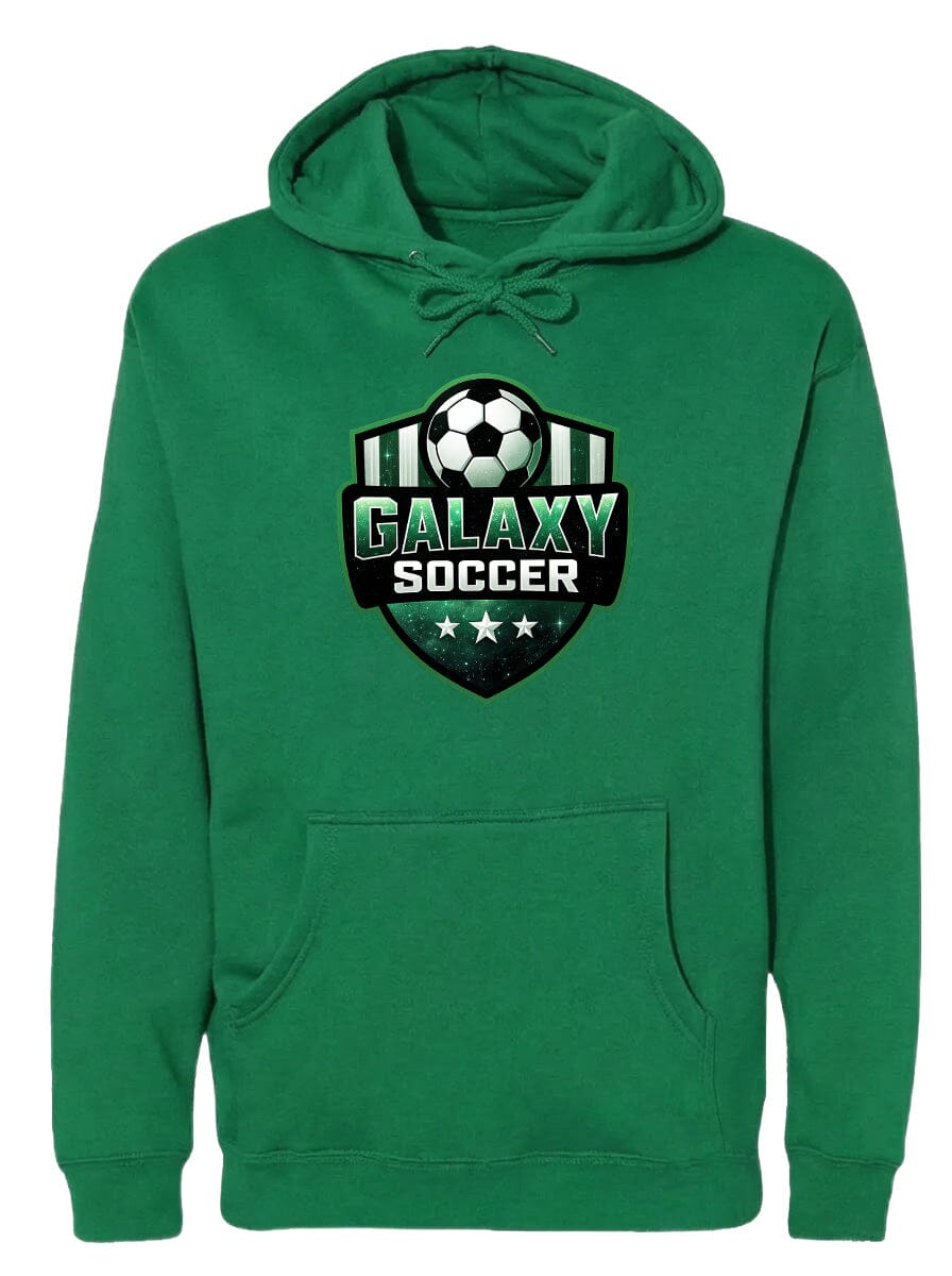 Adult Glittery Galaxy Crest Soccer Chest Logo T Shirt | Hoodie | Long Sleeve | Sweatshirt | Crew Neck | Tank Top Fiesta Doodle waterproof vinyl sticker. dishwasher safe outdoor sticker.
