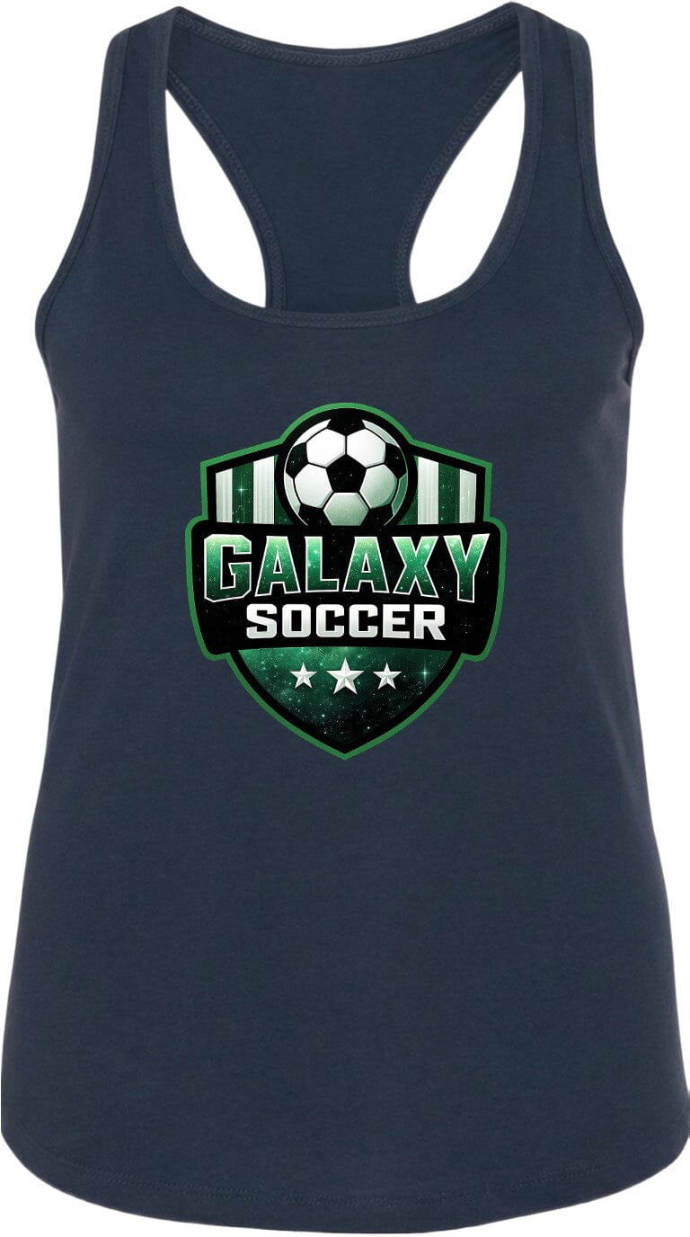Adult Glittery Galaxy Crest Soccer Chest Logo T Shirt | Hoodie | Long Sleeve | Sweatshirt | Crew Neck | Tank Top Fiesta Doodle waterproof vinyl sticker. dishwasher safe outdoor sticker.