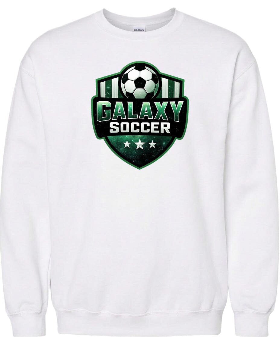 Adult Glittery Galaxy Crest Soccer Chest Logo T Shirt | Hoodie | Long Sleeve | Sweatshirt | Crew Neck | Tank Top Fiesta Doodle waterproof vinyl sticker. dishwasher safe outdoor sticker.