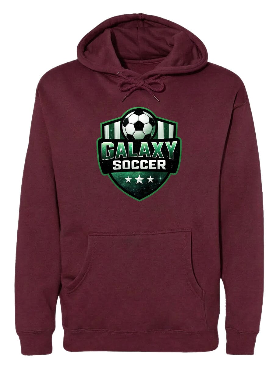 Adult Glittery Galaxy Crest Soccer Chest Logo T Shirt | Hoodie | Long Sleeve | Sweatshirt | Crew Neck | Tank Top Fiesta Doodle waterproof vinyl sticker. dishwasher safe outdoor sticker.