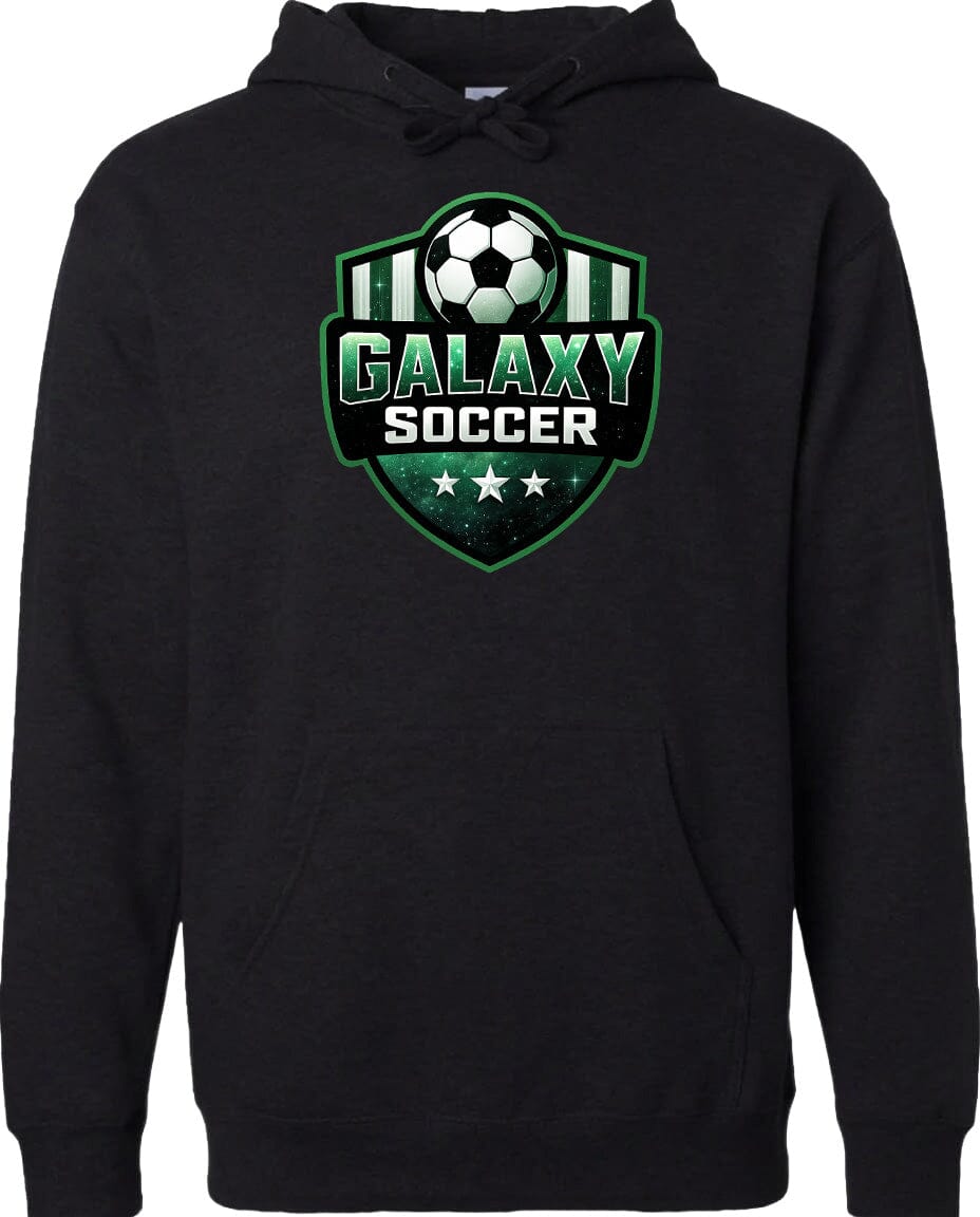 Adult Glittery Galaxy Crest Soccer Chest Logo T Shirt | Hoodie | Long Sleeve | Sweatshirt | Crew Neck | Tank Top Fiesta Doodle Midweight Hoodie XS Black waterproof vinyl sticker. dishwasher safe outdoor sticker.