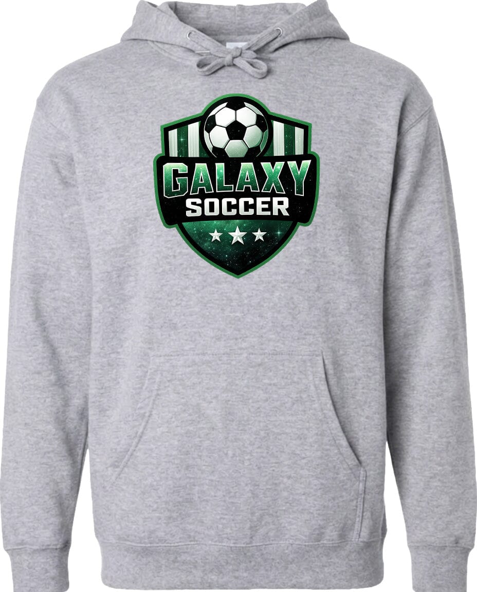 Adult Glittery Galaxy Crest Soccer Chest Logo T Shirt | Hoodie | Long Sleeve | Sweatshirt | Crew Neck | Tank Top Fiesta Doodle Midweight Hoodie XS Sport Gray waterproof vinyl sticker. dishwasher safe outdoor sticker.