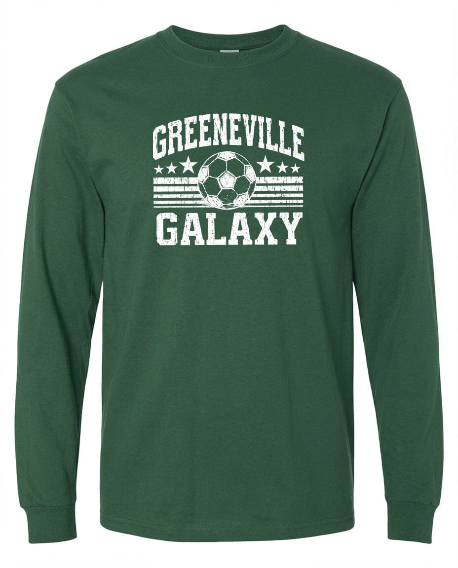 ADULT Greeneville Galaxy Ball Chest Logo T Shirt | Hoodie | Long Sleeve | Sweatshirt | Crew Neck | Tank Top Fiesta Doodle waterproof vinyl sticker. dishwasher safe outdoor sticker.