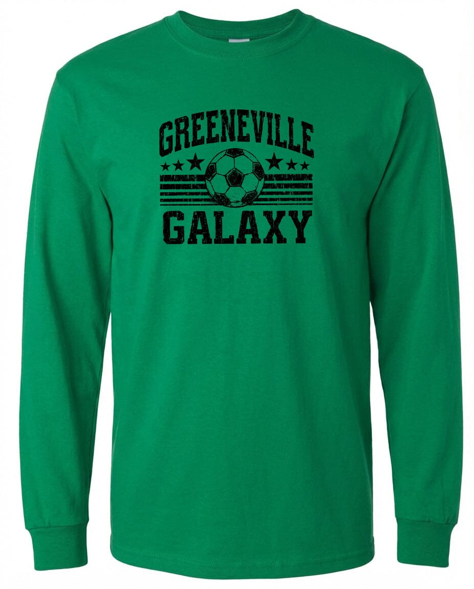 ADULT Greeneville Galaxy Ball Chest Logo T Shirt | Hoodie | Long Sleeve | Sweatshirt | Crew Neck | Tank Top Fiesta Doodle waterproof vinyl sticker. dishwasher safe outdoor sticker.