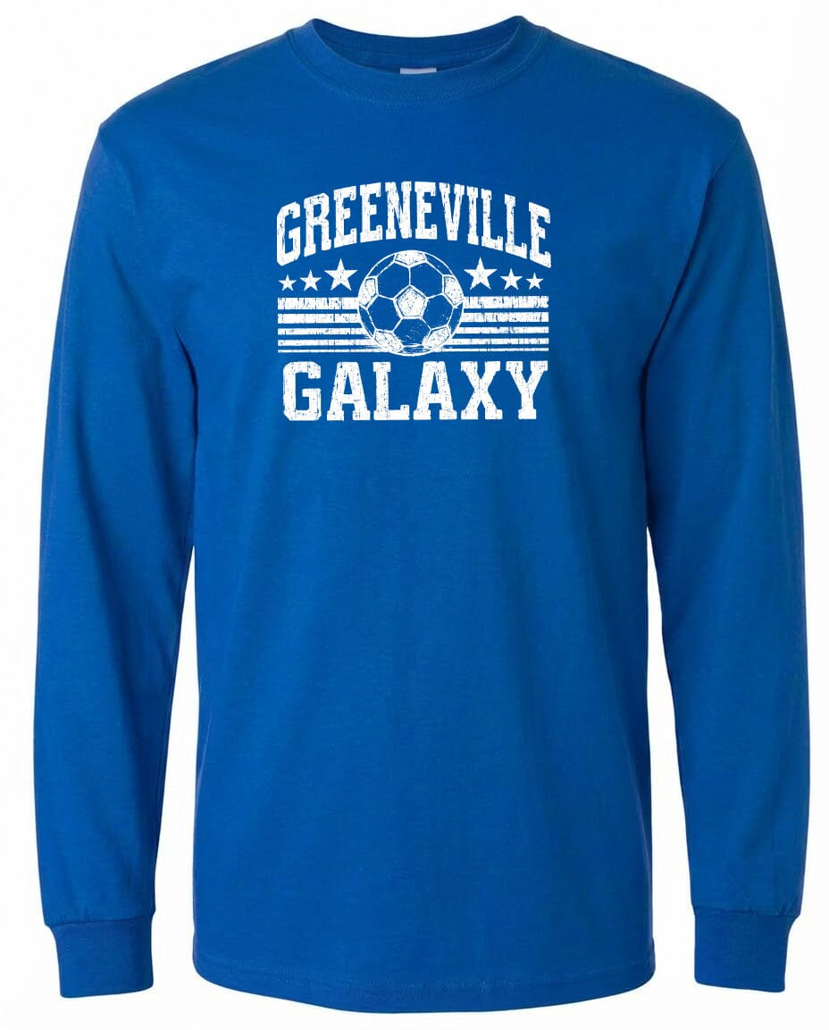 ADULT Greeneville Galaxy Ball Chest Logo T Shirt | Hoodie | Long Sleeve | Sweatshirt | Crew Neck | Tank Top Fiesta Doodle waterproof vinyl sticker. dishwasher safe outdoor sticker.