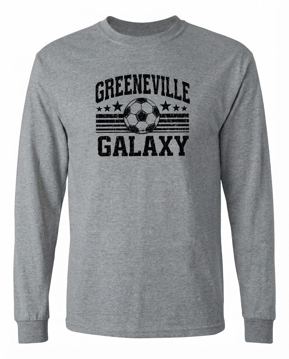 ADULT Greeneville Galaxy Ball Chest Logo T Shirt | Hoodie | Long Sleeve | Sweatshirt | Crew Neck | Tank Top Fiesta Doodle waterproof vinyl sticker. dishwasher safe outdoor sticker.