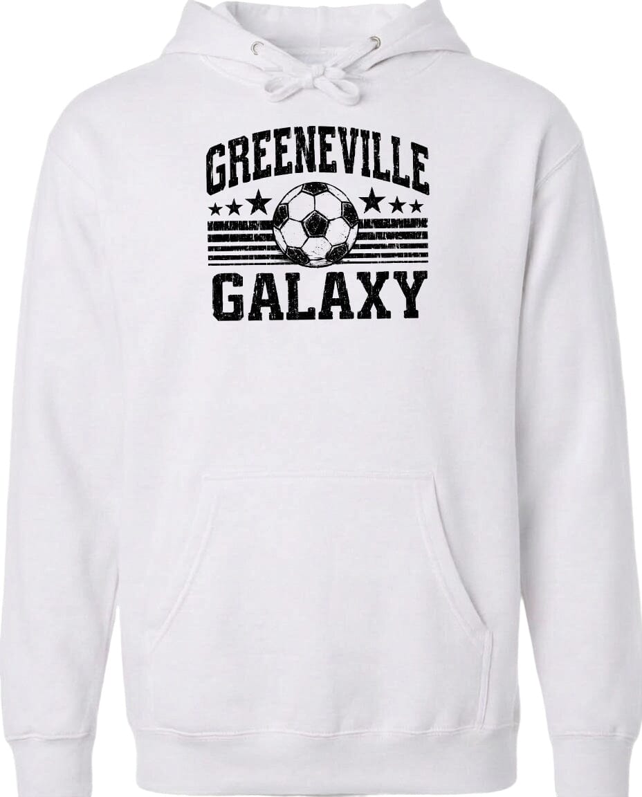 ADULT Greeneville Galaxy Ball Chest Logo T Shirt | Hoodie | Long Sleeve | Sweatshirt | Crew Neck | Tank Top Fiesta Doodle Midweight Hoodie XS White waterproof vinyl sticker. dishwasher safe outdoor sticker.