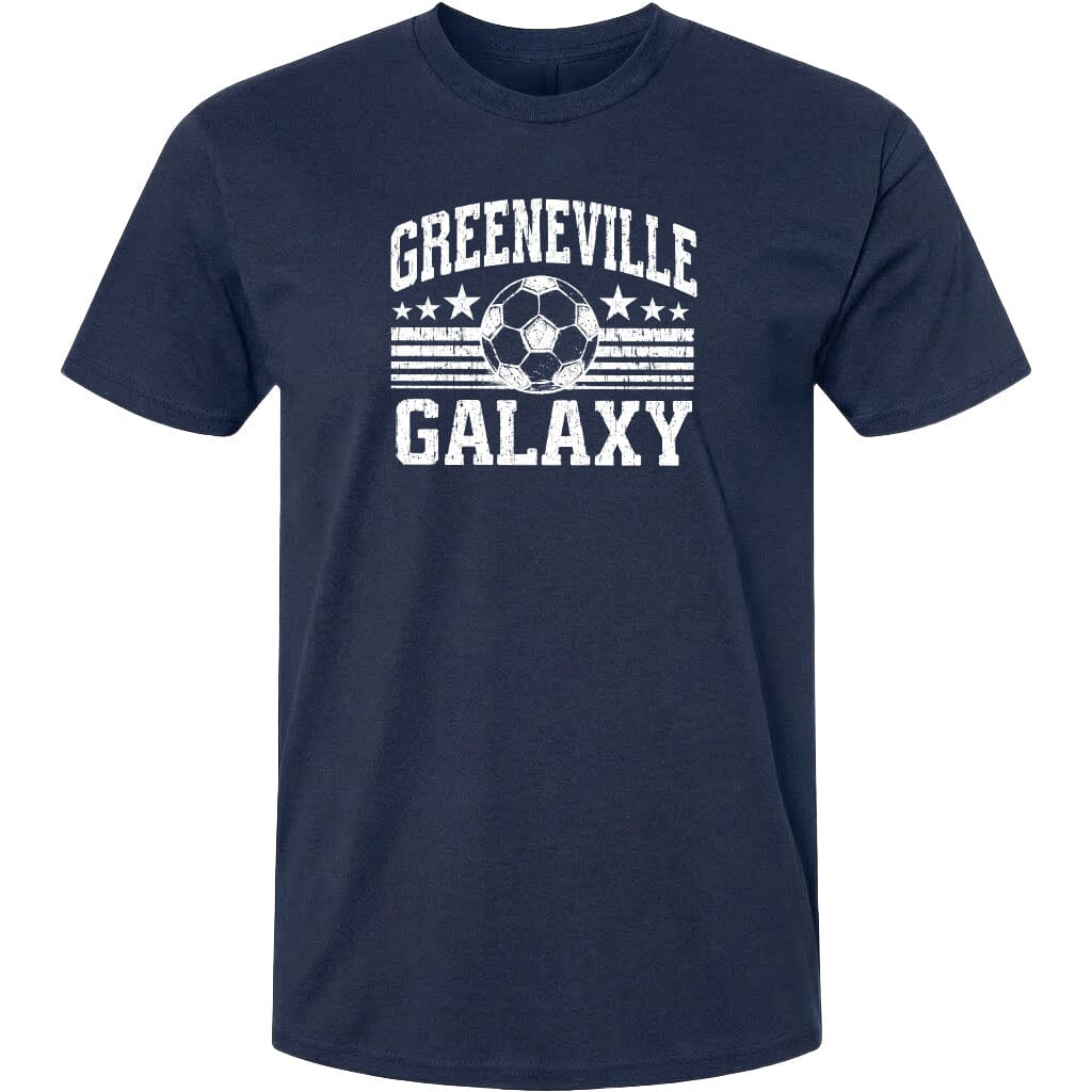 ADULT Greeneville Galaxy Ball Chest Logo T Shirt | Hoodie | Long Sleeve | Sweatshirt | Crew Neck | Tank Top Fiesta Doodle T Shirt XS Navy waterproof vinyl sticker. dishwasher safe outdoor sticker.