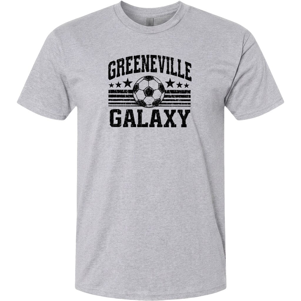 ADULT Greeneville Galaxy Ball Chest Logo T Shirt | Hoodie | Long Sleeve | Sweatshirt | Crew Neck | Tank Top Fiesta Doodle T Shirt XS Sport Gray waterproof vinyl sticker. dishwasher safe outdoor sticker.