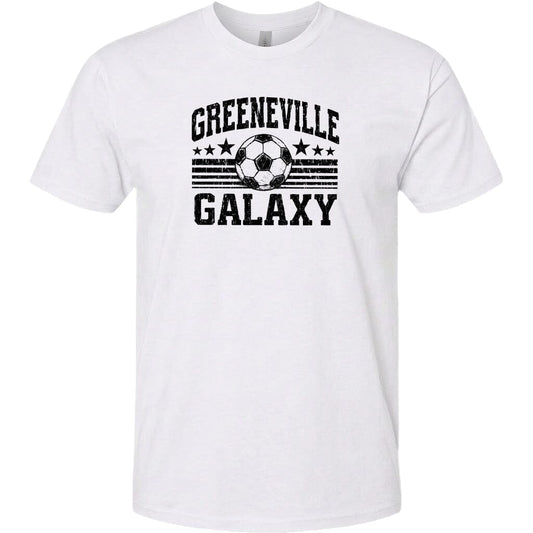 ADULT Greeneville Galaxy Ball Chest Logo T Shirt | Hoodie | Long Sleeve | Sweatshirt | Crew Neck | Tank Top Fiesta Doodle T Shirt XS White waterproof vinyl sticker. dishwasher safe outdoor sticker.