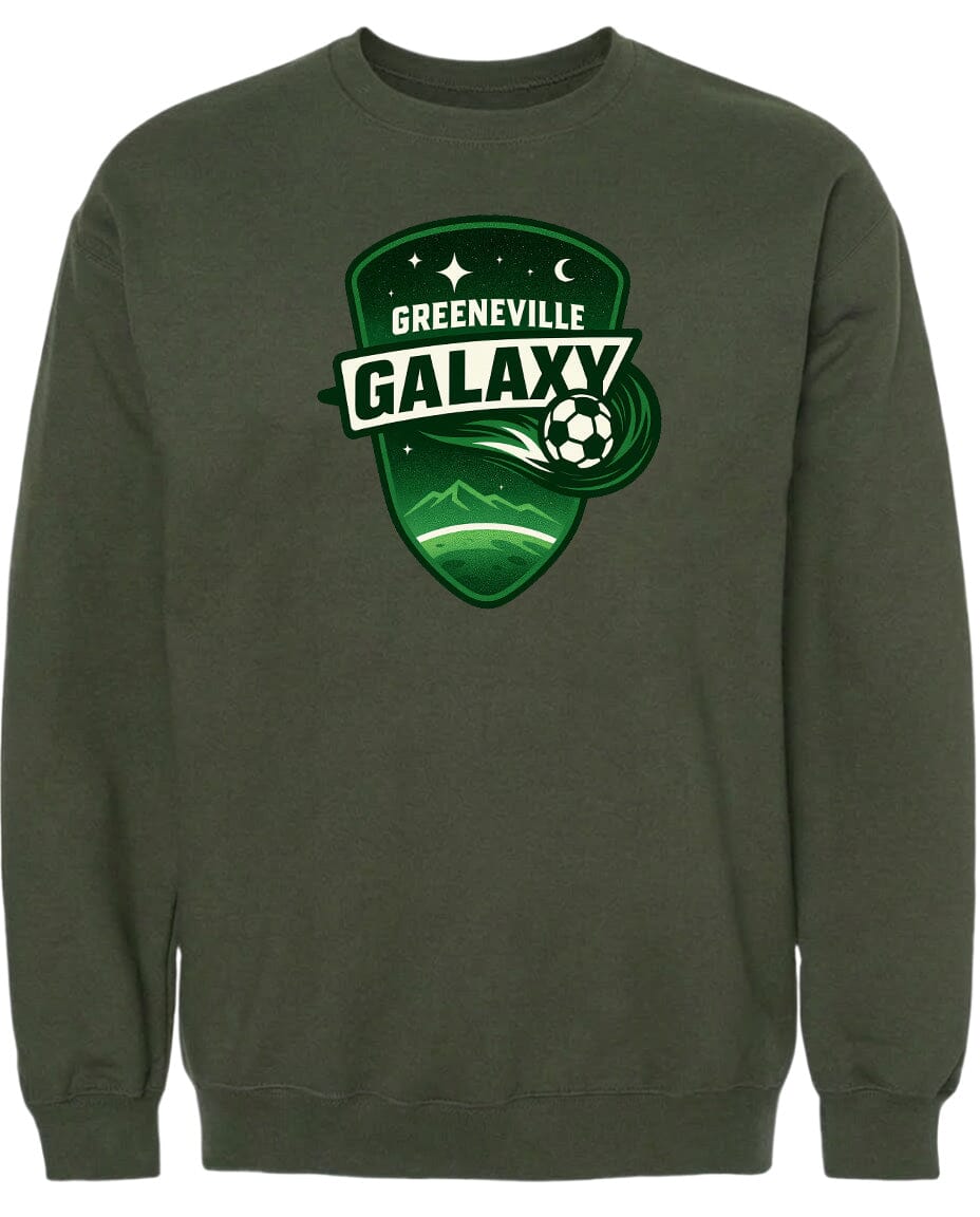 Adult Greeneville Galaxy Crest Chest Logo T Shirt | Hoodie | Long Sleeve | Sweatshirt | Crew Neck | Tank Top Fiesta Doodle waterproof vinyl sticker. dishwasher safe outdoor sticker.
