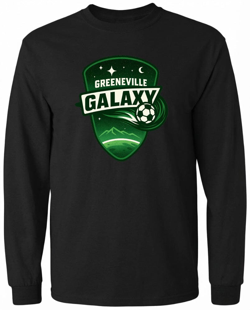Adult Greeneville Galaxy Crest Chest Logo T Shirt | Hoodie | Long Sleeve | Sweatshirt | Crew Neck | Tank Top Fiesta Doodle waterproof vinyl sticker. dishwasher safe outdoor sticker.