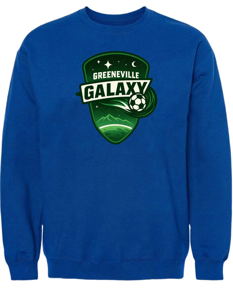 Adult Greeneville Galaxy Crest Chest Logo T Shirt | Hoodie | Long Sleeve | Sweatshirt | Crew Neck | Tank Top Fiesta Doodle waterproof vinyl sticker. dishwasher safe outdoor sticker.