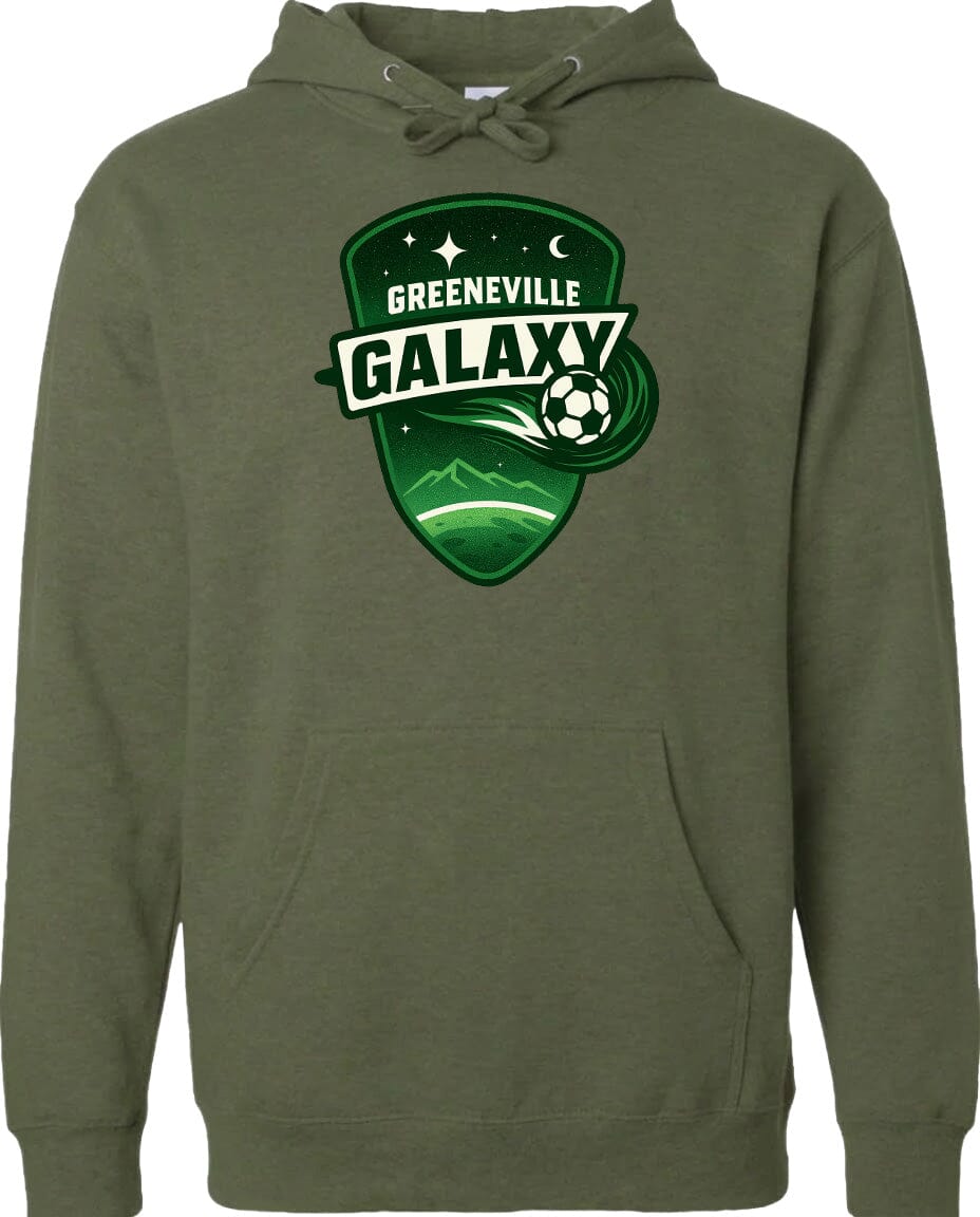 Adult Greeneville Galaxy Crest Chest Logo T Shirt | Hoodie | Long Sleeve | Sweatshirt | Crew Neck | Tank Top Fiesta Doodle waterproof vinyl sticker. dishwasher safe outdoor sticker.