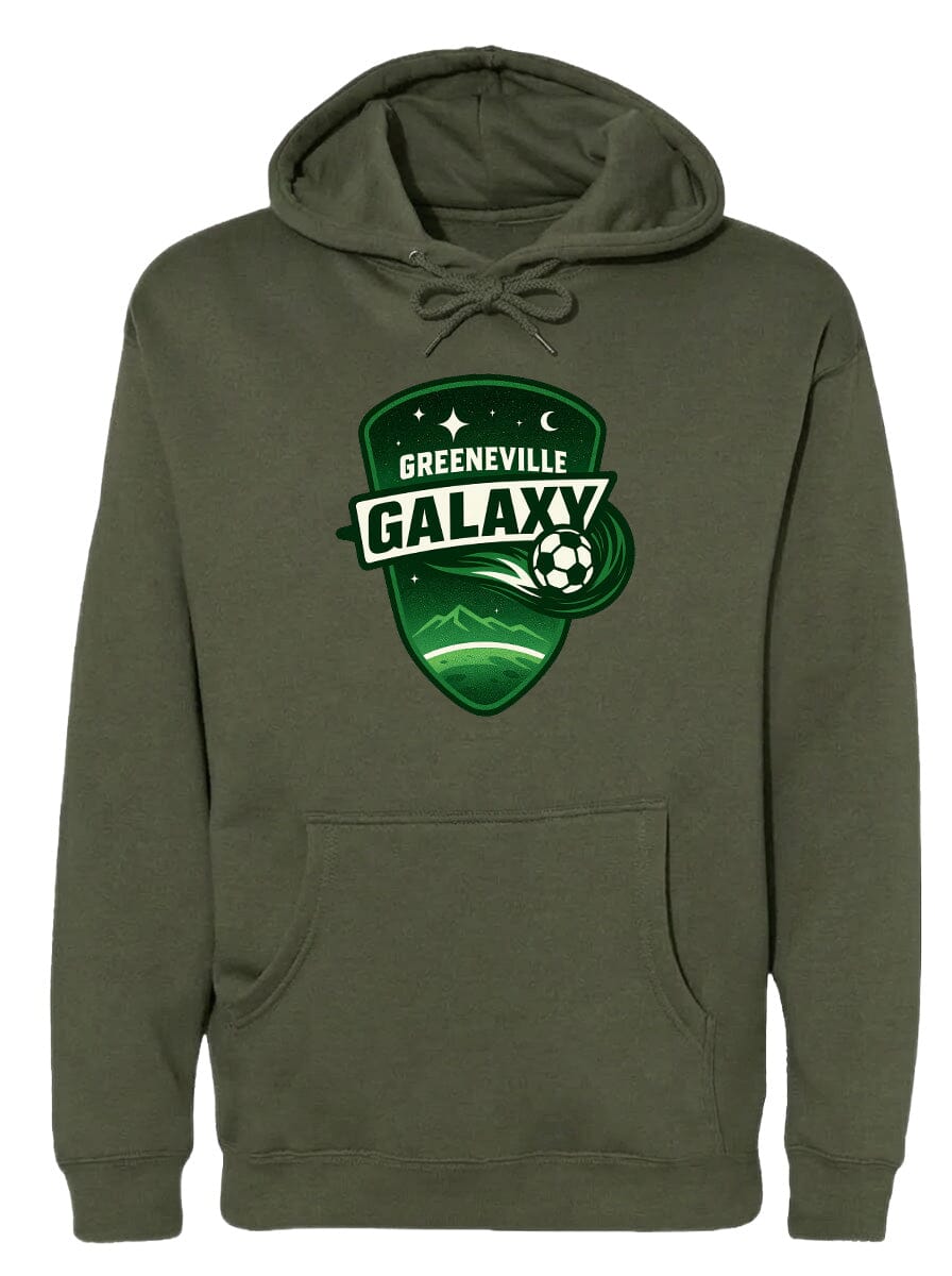 Adult Greeneville Galaxy Crest Chest Logo T Shirt | Hoodie | Long Sleeve | Sweatshirt | Crew Neck | Tank Top Fiesta Doodle waterproof vinyl sticker. dishwasher safe outdoor sticker.
