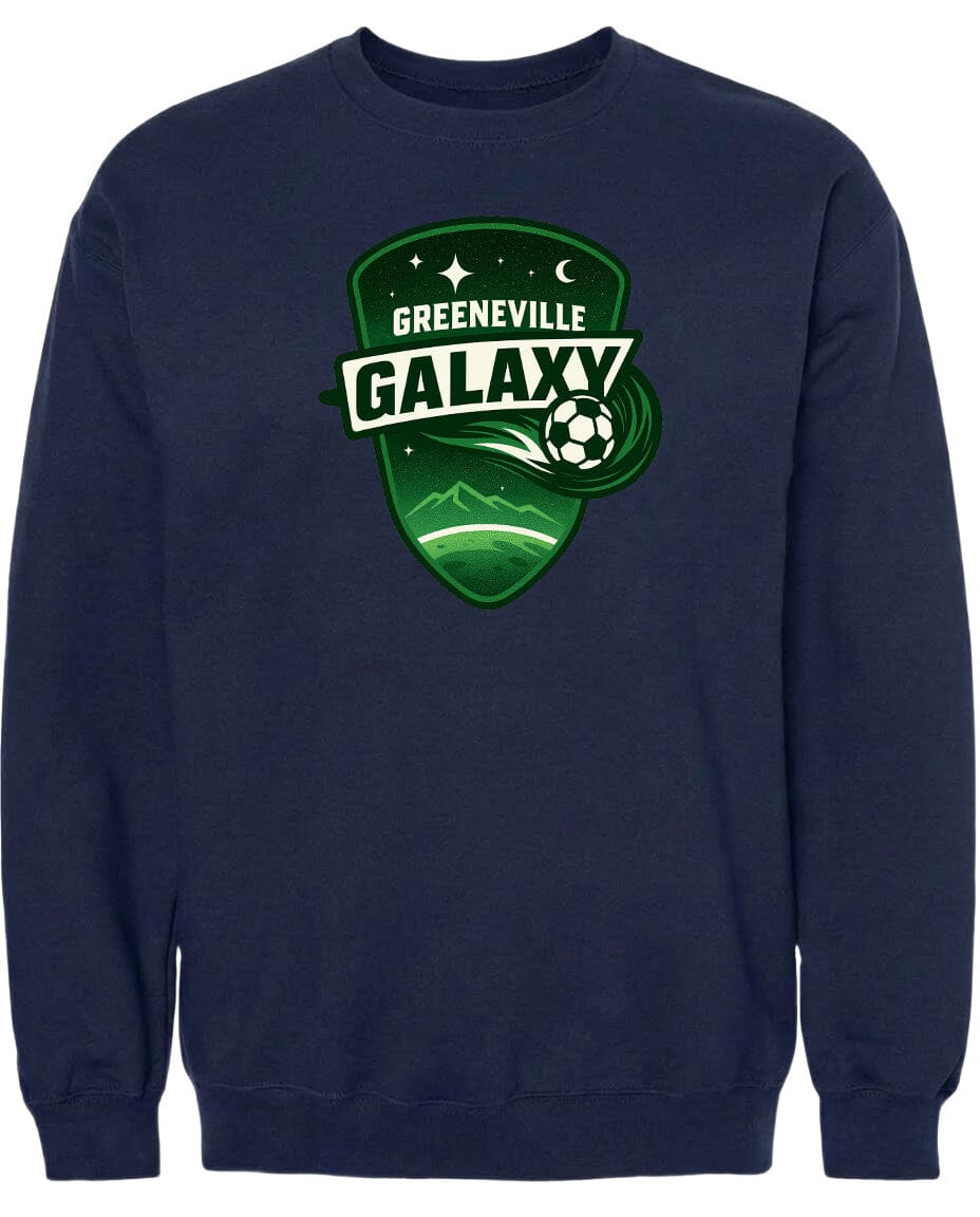 Adult Greeneville Galaxy Crest Chest Logo T Shirt | Hoodie | Long Sleeve | Sweatshirt | Crew Neck | Tank Top Fiesta Doodle waterproof vinyl sticker. dishwasher safe outdoor sticker.
