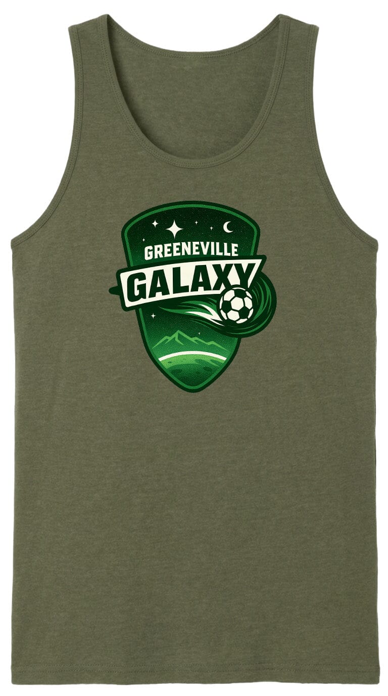 Adult Greeneville Galaxy Crest Chest Logo T Shirt | Hoodie | Long Sleeve | Sweatshirt | Crew Neck | Tank Top Fiesta Doodle waterproof vinyl sticker. dishwasher safe outdoor sticker.