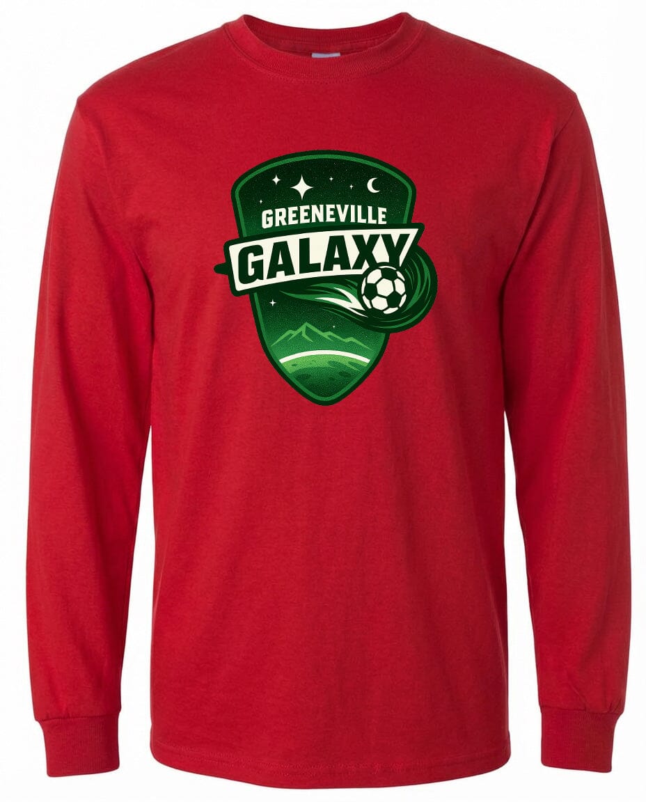 Adult Greeneville Galaxy Crest Chest Logo T Shirt | Hoodie | Long Sleeve | Sweatshirt | Crew Neck | Tank Top Fiesta Doodle waterproof vinyl sticker. dishwasher safe outdoor sticker.