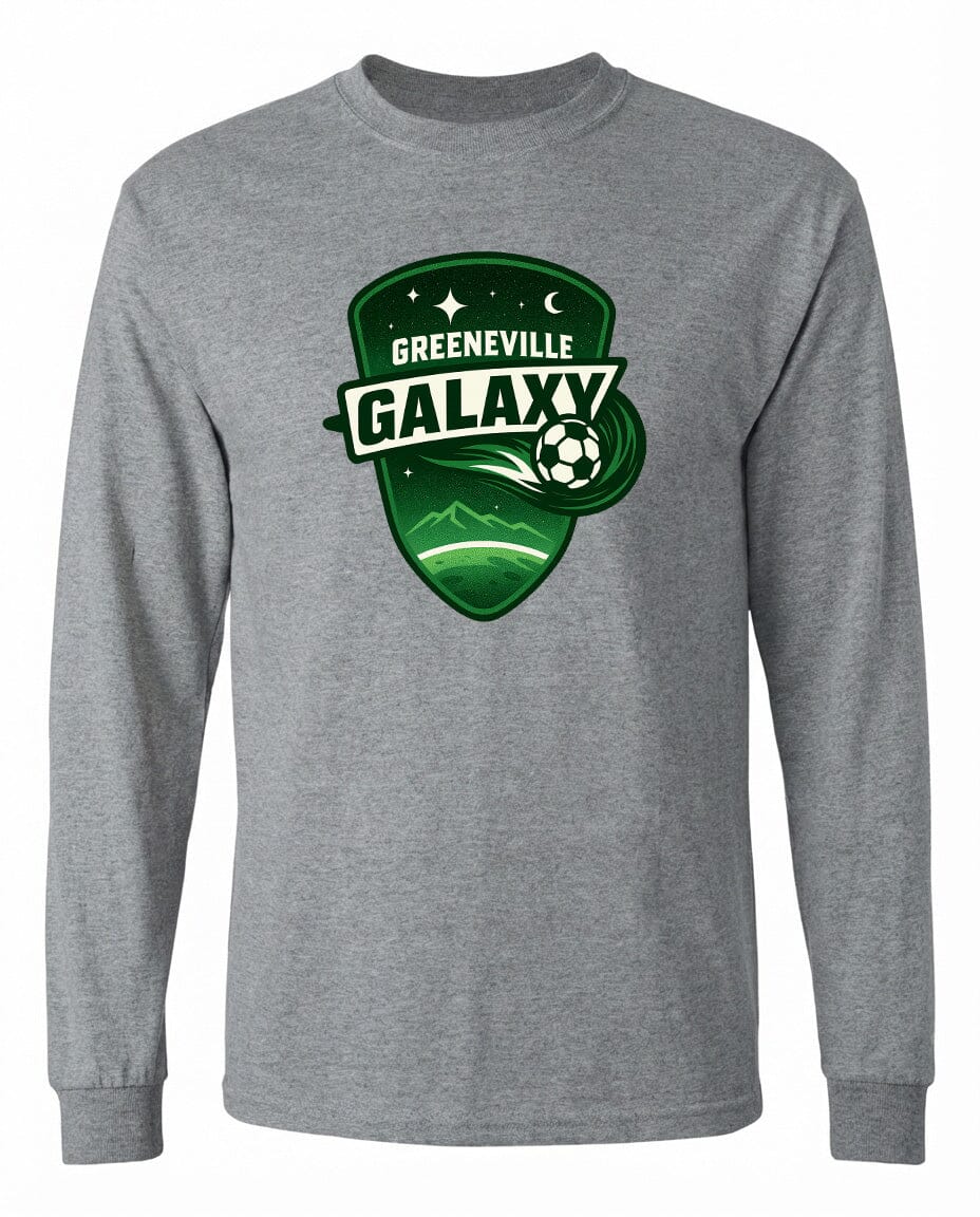Adult Greeneville Galaxy Crest Chest Logo T Shirt | Hoodie | Long Sleeve | Sweatshirt | Crew Neck | Tank Top Fiesta Doodle waterproof vinyl sticker. dishwasher safe outdoor sticker.