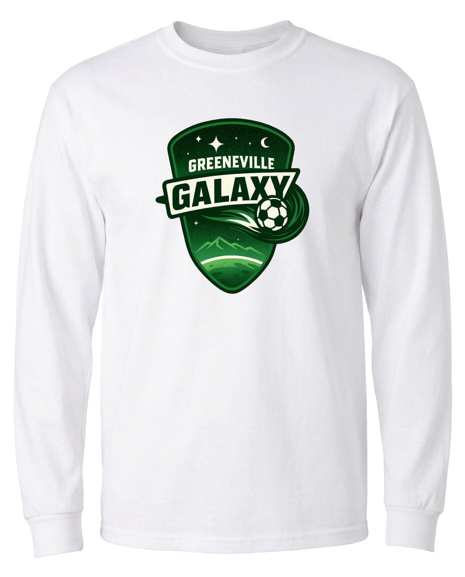 Adult Greeneville Galaxy Crest Chest Logo T Shirt | Hoodie | Long Sleeve | Sweatshirt | Crew Neck | Tank Top Fiesta Doodle waterproof vinyl sticker. dishwasher safe outdoor sticker.
