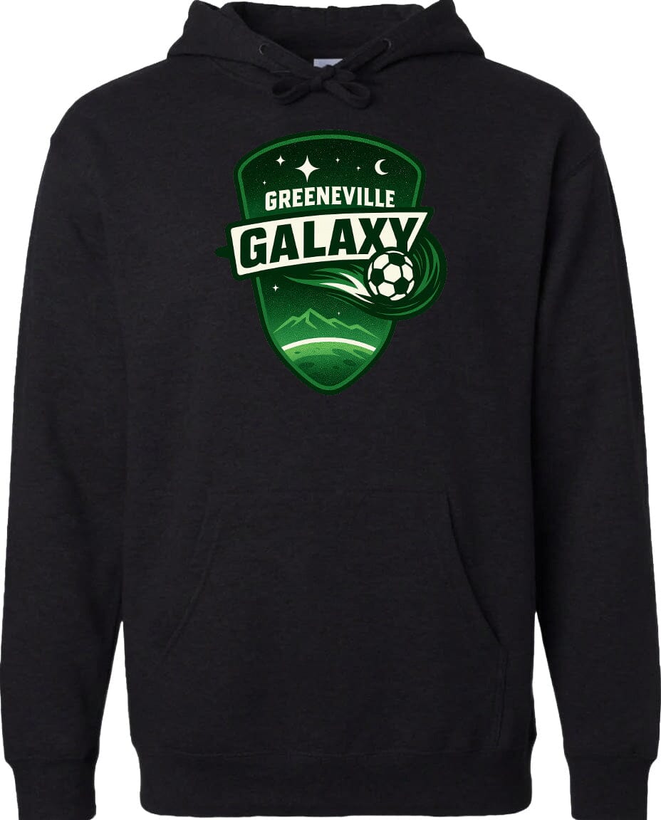 Adult Greeneville Galaxy Crest Chest Logo T Shirt | Hoodie | Long Sleeve | Sweatshirt | Crew Neck | Tank Top Fiesta Doodle Midweight Hoodie XS Black waterproof vinyl sticker. dishwasher safe outdoor sticker.