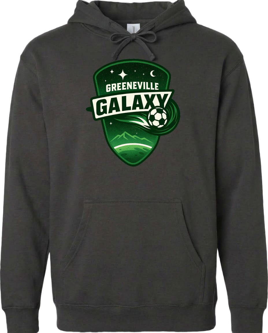 Adult Greeneville Galaxy Crest Chest Logo T Shirt | Hoodie | Long Sleeve | Sweatshirt | Crew Neck | Tank Top Fiesta Doodle Midweight Hoodie XS Charcoal waterproof vinyl sticker. dishwasher safe outdoor sticker.