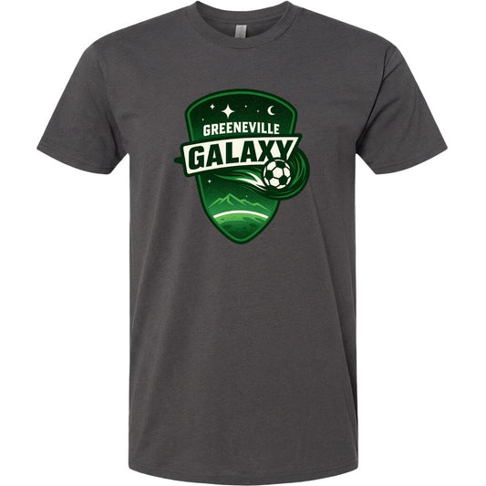 Adult Greeneville Galaxy Crest Chest Logo T Shirt | Hoodie | Long Sleeve | Sweatshirt | Crew Neck | Tank Top Fiesta Doodle T Shirt XS Charcoal waterproof vinyl sticker. dishwasher safe outdoor sticker.
