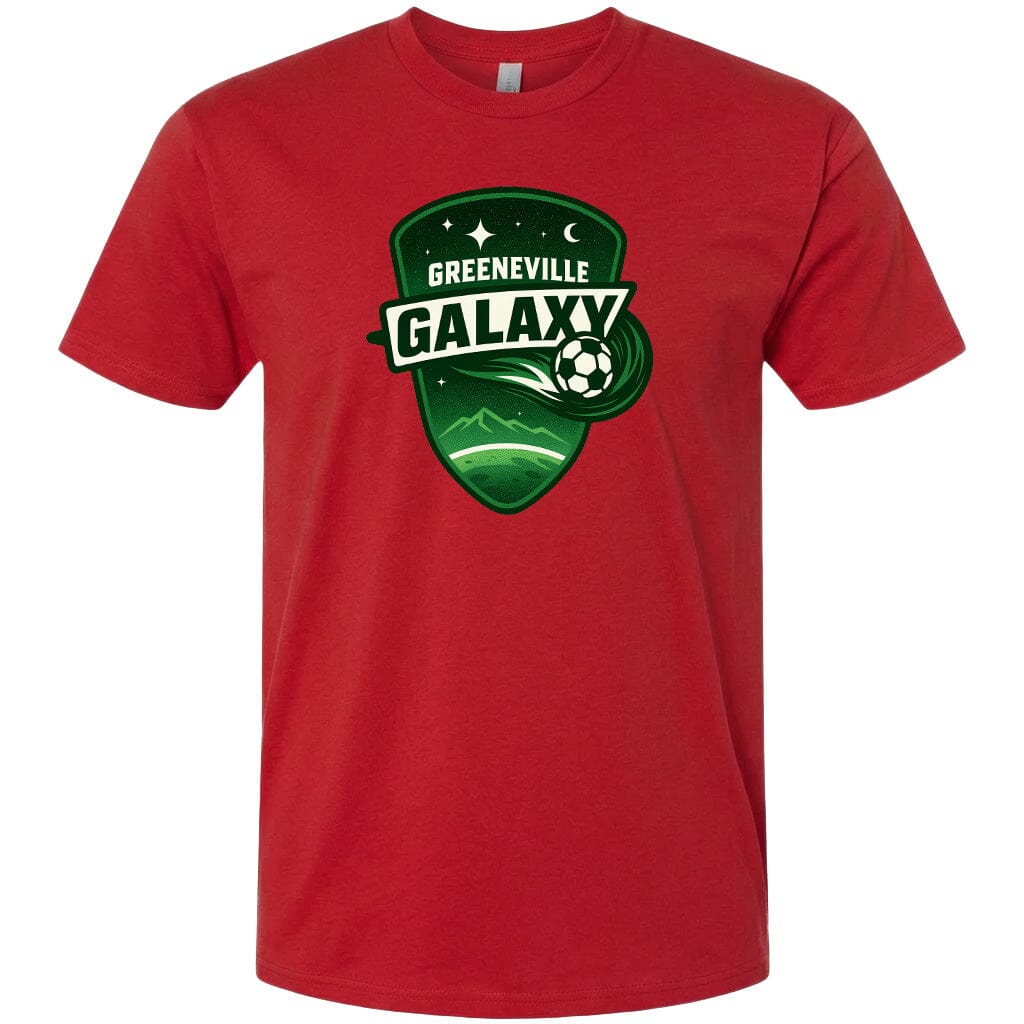 Adult Greeneville Galaxy Crest Chest Logo T Shirt | Hoodie | Long Sleeve | Sweatshirt | Crew Neck | Tank Top Fiesta Doodle T Shirt XS Red waterproof vinyl sticker. dishwasher safe outdoor sticker.