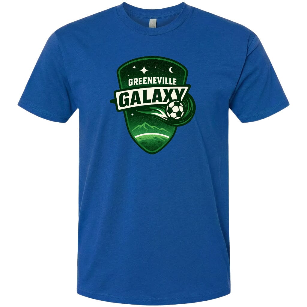 Adult Greeneville Galaxy Crest Chest Logo T Shirt | Hoodie | Long Sleeve | Sweatshirt | Crew Neck | Tank Top Fiesta Doodle T Shirt XS Royal Blue waterproof vinyl sticker. dishwasher safe outdoor sticker.